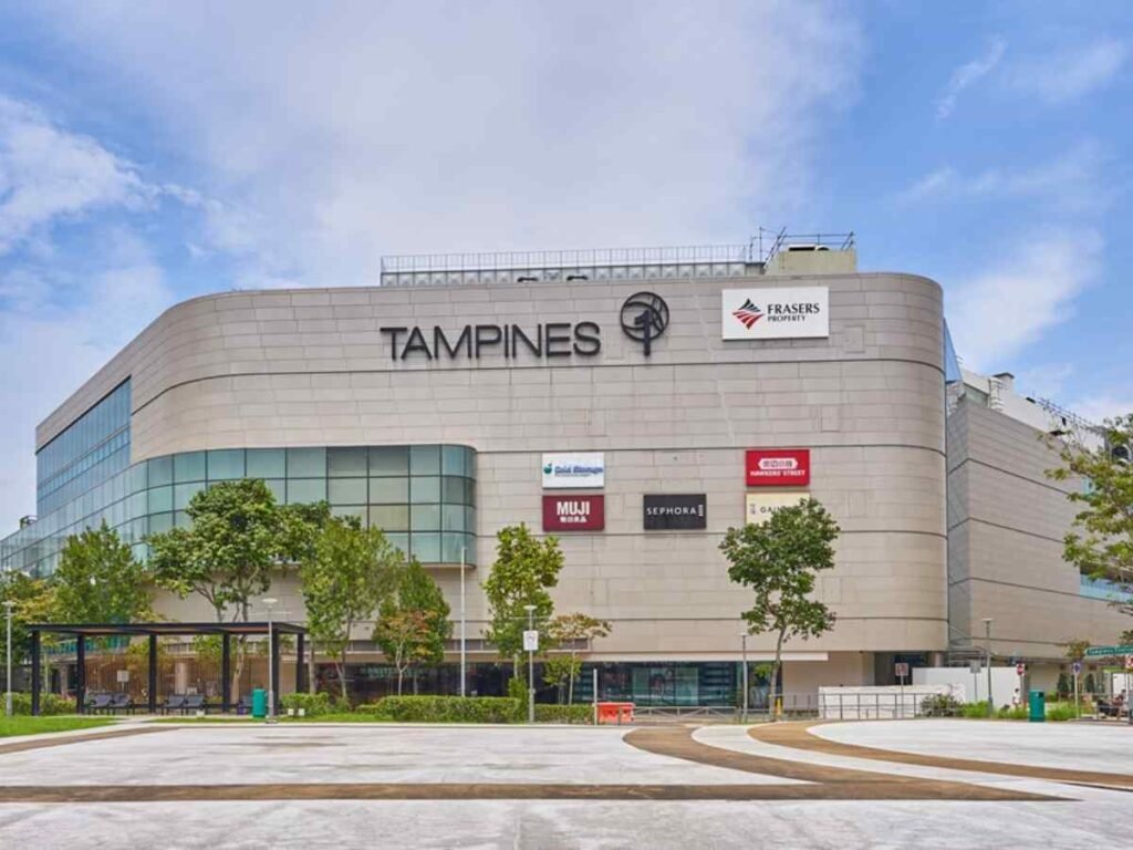 Tampines Mall near Tampines Street 94 condo launch – major shopping mall with retail, dining, and entertainment options in the heart of Tampines