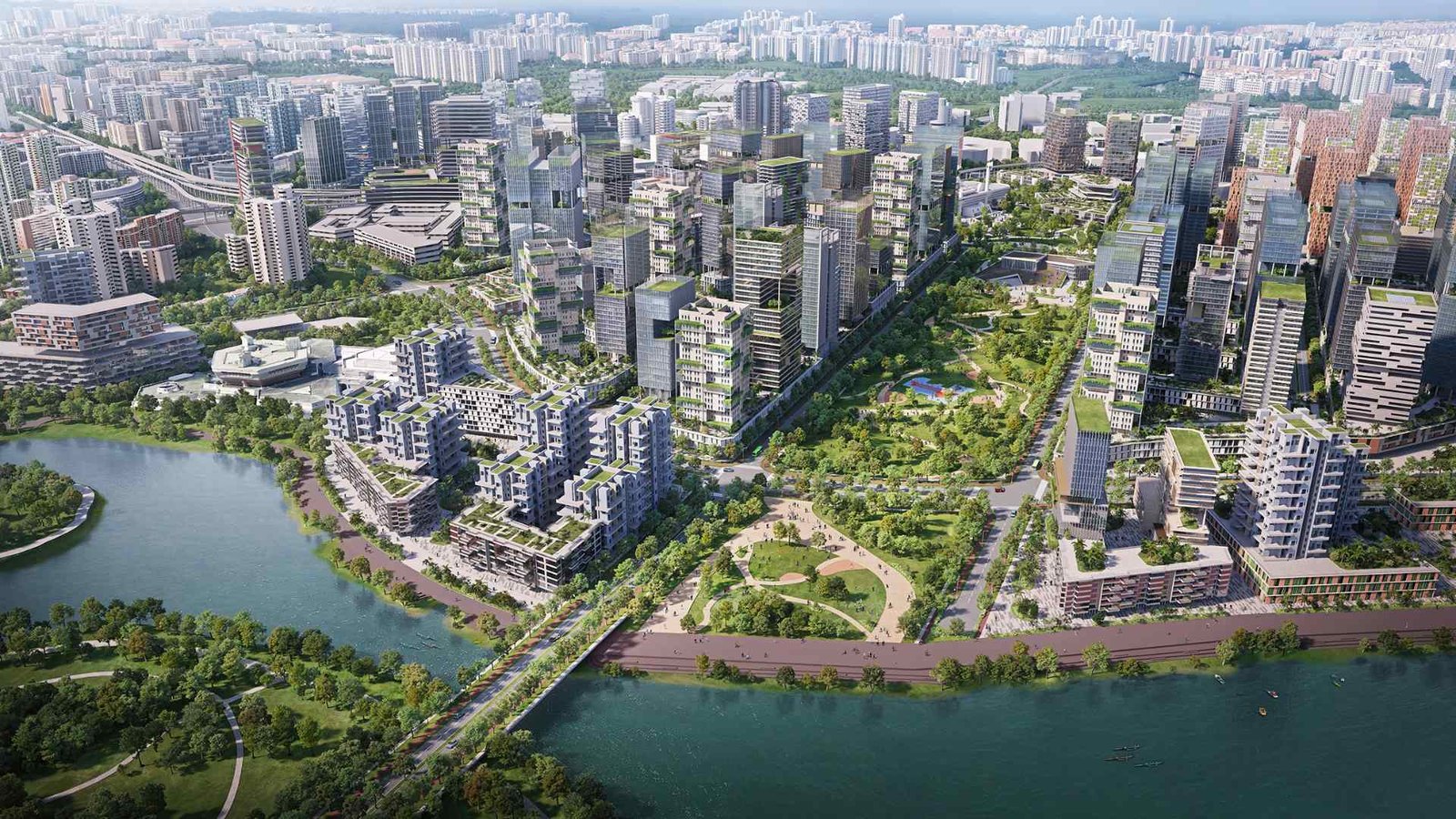 Jurong Lake District business and lifestyle hub near ELTA
